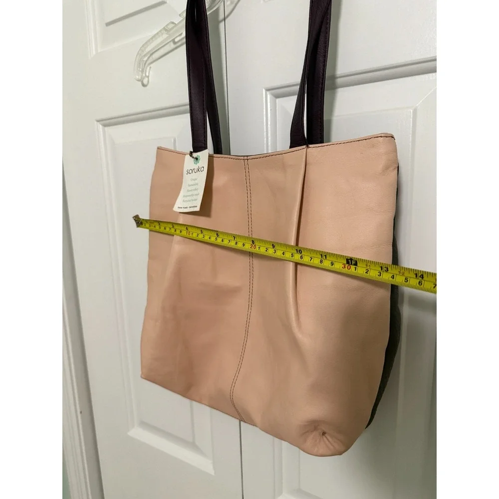 NWT pink Soruka handbag purse‎ recycled leather Barcelona multi pocket new